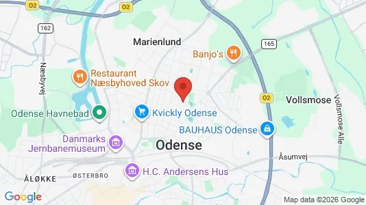 Huse til leje i Odense C - kort over placeringen