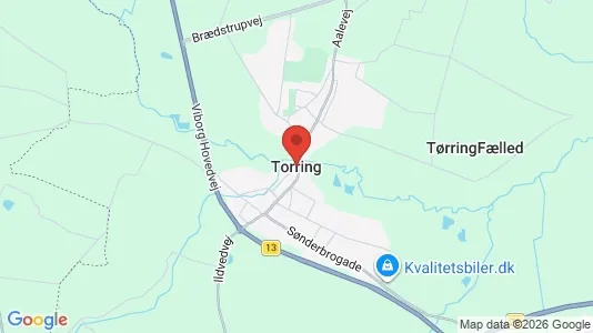Huse til leje i Tørring - kort over placeringen