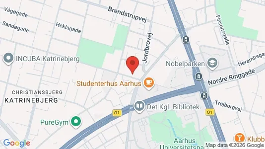 Lejligheder til leje i Århus N - kort over placeringen