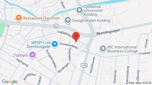 Lejligheder til leje i Haderslev - kort over placeringen