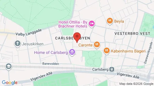Lejligheder til leje i Vesterbro - kort over placeringen