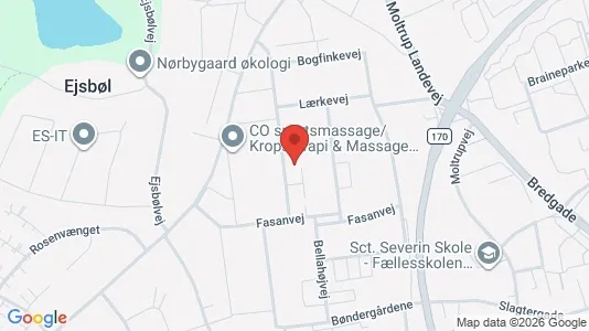 Lejligheder til leje i Haderslev - kort over placeringen