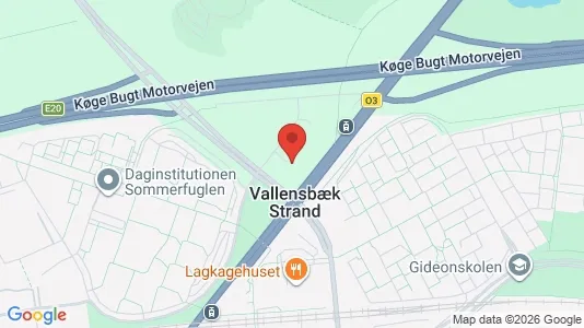 Lejligheder til leje i Vallensbæk Strand - kort over placeringen
