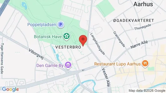 Lejligheder til leje i Århus C - kort over placeringen