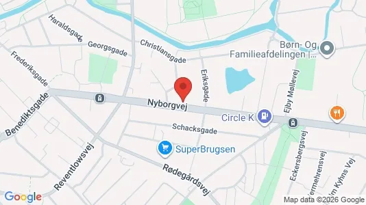 Lejligheder til leje i Odense C - kort over placeringen
