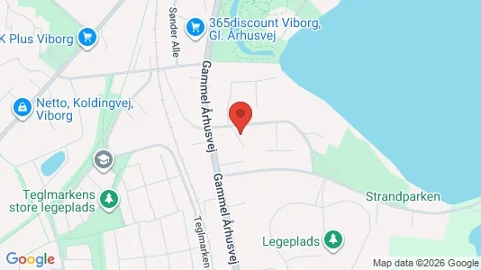 Lejligheder til leje i Viborg - kort over placeringen
