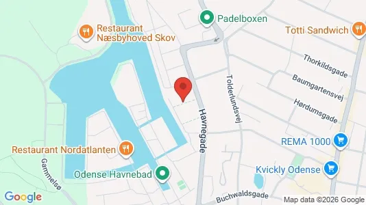 Lejligheder til leje i Odense C - kort over placeringen