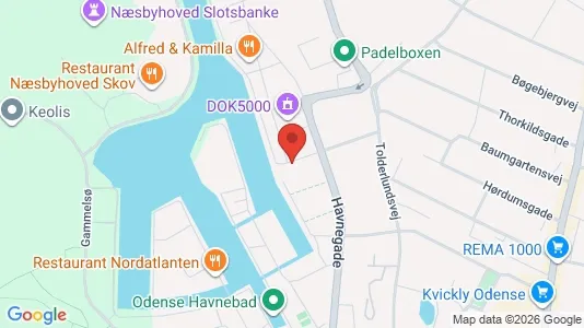 Lejligheder til leje i Odense C - kort over placeringen