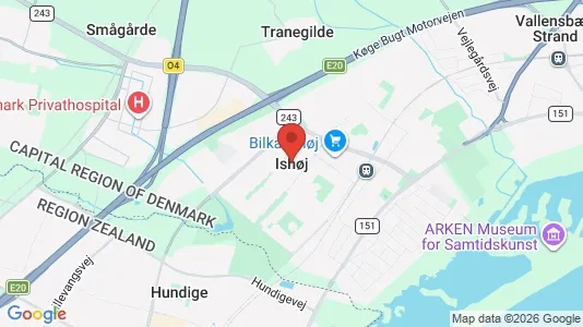 Huse til leje i Ishøj - kort over placeringen
