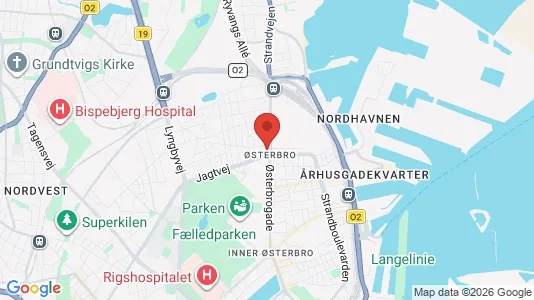 Værelser til leje i Østerbro - Foto fra Google Street View