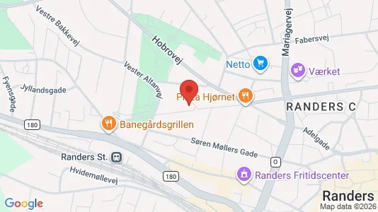 Lejligheder til leje i Randers C - kort over placeringen