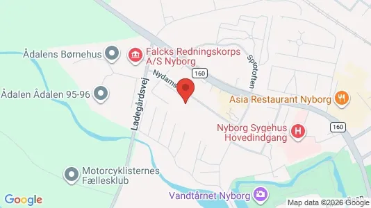 Lejligheder til leje i Nyborg - kort over placeringen