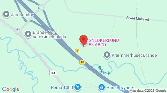 Lejligheder til leje i Brande - Foto fra Google Street View