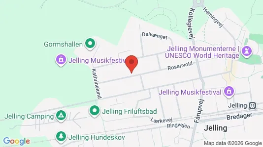 Lejligheder til leje i Jelling - kort over placeringen