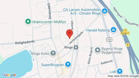 Lejligheder til leje i Ringe - Foto fra Google Street View