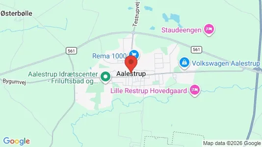 Huse til leje i Aalestrup - kort over placeringen