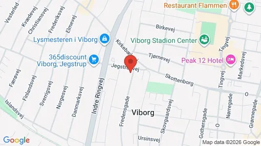 Lejligheder til leje i Viborg - kort over placeringen