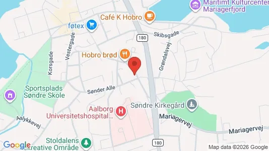 Lejligheder til leje i Hobro - kort over placeringen
