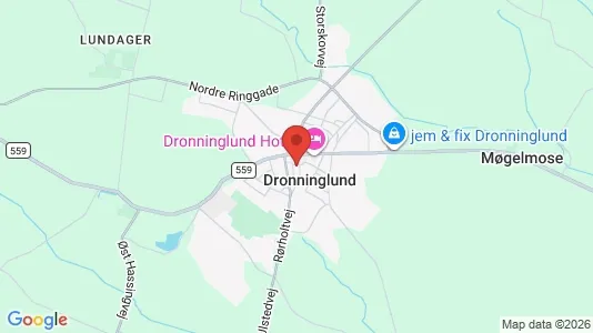 Lejligheder til leje i Dronninglund - Foto fra Google Street View
