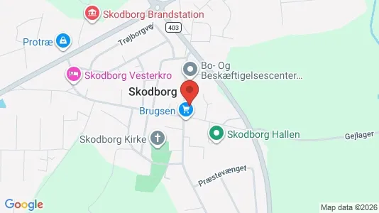 Lejligheder til leje i Rødding - kort over placeringen
