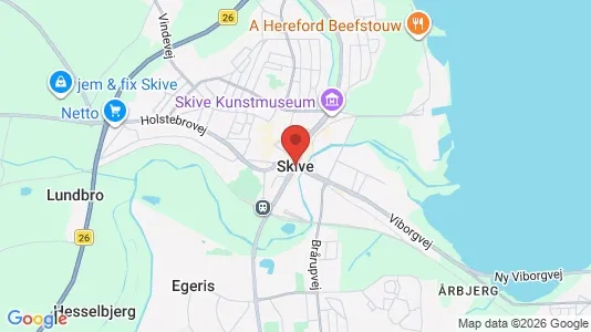 Huse til leje i Skive - kort over placeringen