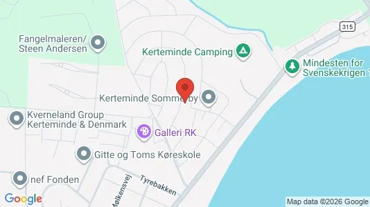 Lejligheder til leje i Kerteminde - kort over placeringen