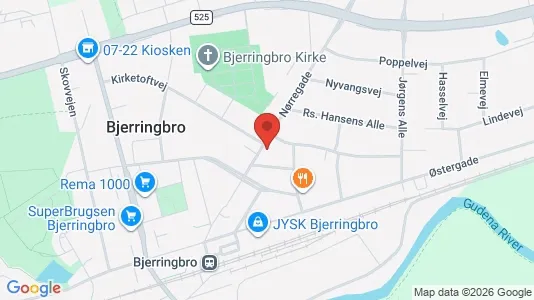 Lejligheder til leje i Bjerringbro - kort over placeringen